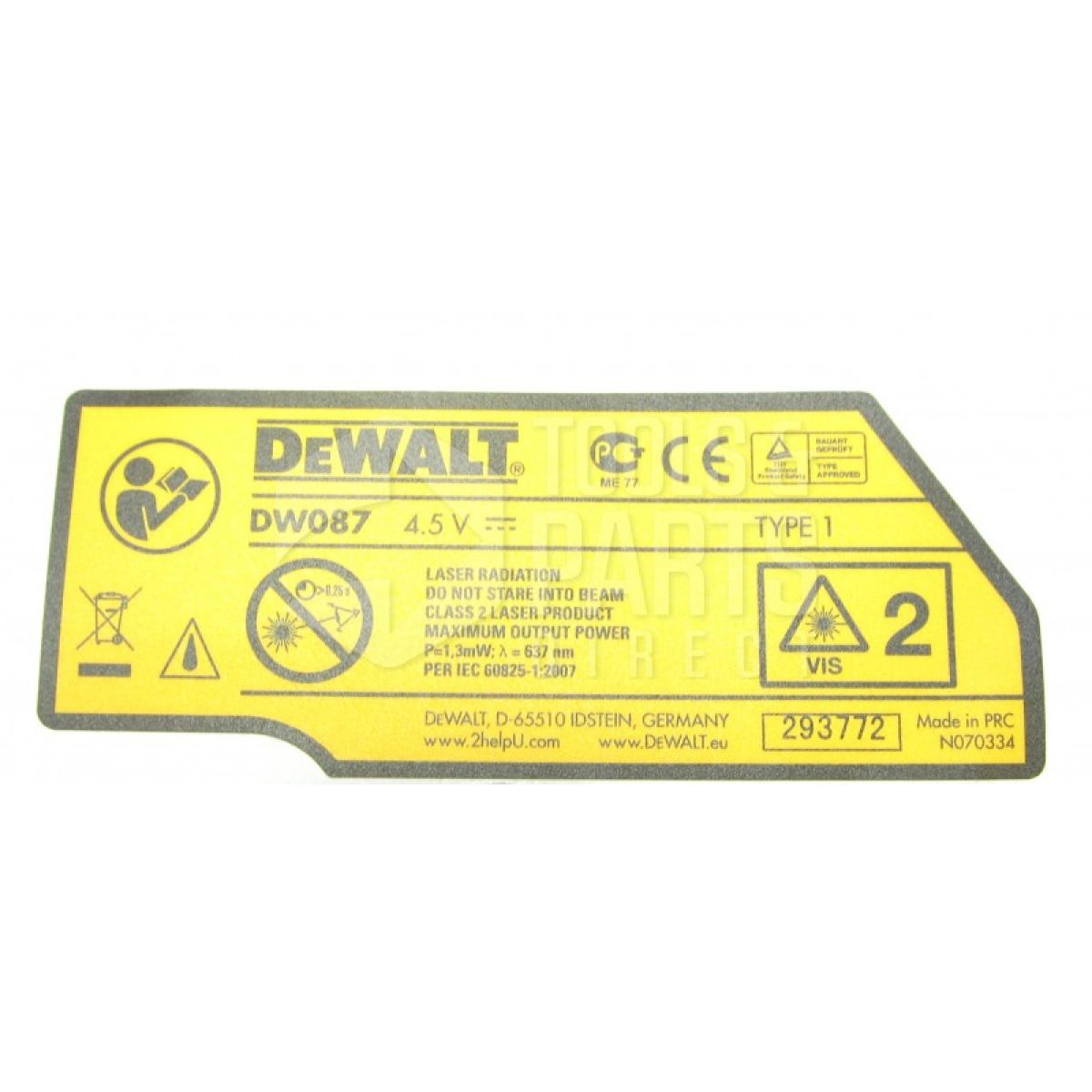 Dewalt Dw087K Laser (Type 1) Spare Parts Spare | Tools And Parts Direct