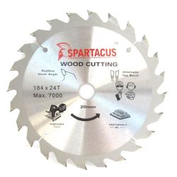 Spartacus 184 x 24T x 20mm Wood Cutting Cordless Circular Saw Blade