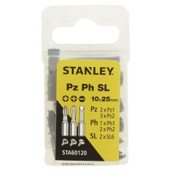 Stanley STA60120 Set Screwdriver Bit 10x 25mm Mixed