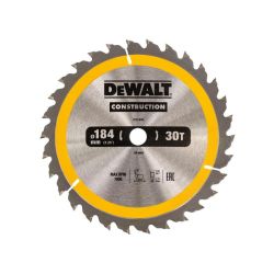 DEWALT DT1940 Construction Circular Saw Blade 184 x 16mm x 30T