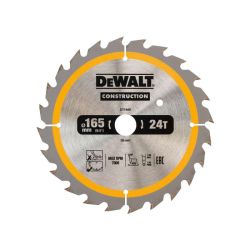 DeWalt DT1949 TCT Construction Circular Saw Blade 165 x 20mm 24 Teeth