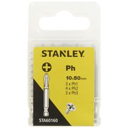 Stanley STA60160 Set Screwdriver Bit 10x 50mm Phillips