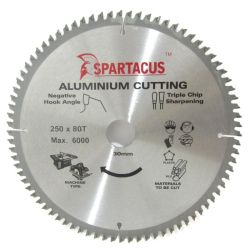 Spartacus 250 x 80T x 30mm Aluminium Cutting Circular Saw Blade