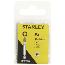 Stanley STA60180 Set Screwdriver Bit 10x 50mm Pozi