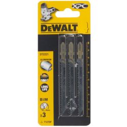 DeWalt DT2221 Pack of 3 T Shank Aluminium Cutting Bi-Metal XPC Jigsaw Blades