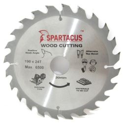 Spartacus 190 x 24T x 30mm Wood Cutting Cordless Circular Saw Blade