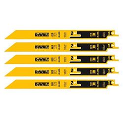 DeWalt DT2416 Pack of 5 2 In 1 Snap Off Bi Metal Reciprocating Saw Blades