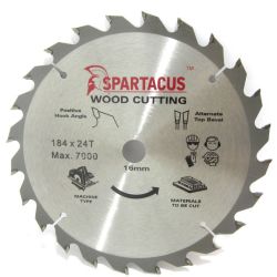 Spartacus 184 x 24T x 16mm Wood Cutting Circular Saw Blade