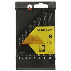 Stanley STA56006 Drill Bit, Bradpoint 3-10mm (1mm Increments)