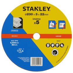 Stanley STA32805 SPARPACK Flat Metal Cut B/Disc 230x22