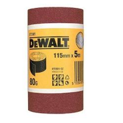 Dewalt DT3581 ROLLS - HALF SHEET / QUARTER SHEET 5m x 115mm GRIT SIZE 80 PACK QTY 1