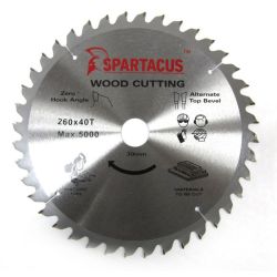 Spartacus 260 x 40T x 30mm Wood Cutting Circular Saw Blade