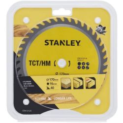 Stanley STA13125 Circ Saw Blade, TCT   170 x: 16 x 40T