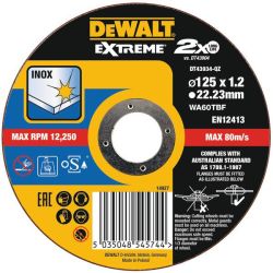 DeWalt DT43934 Extreme Bonded Disc Thin Cut 125mm X 1.2mm X 22.23mm