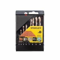 Stanley STA58086 Drill Bit, Hi Tech 3-10mm (1mm Incr)