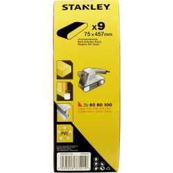 Stanley STA33471 SPARPACKS, Sanding Belts - 75x457mm  Ass