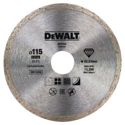 Dewalt DT3703 115mm x 22.23mm High Performance Continuous Rim Diamond Cutting Disc