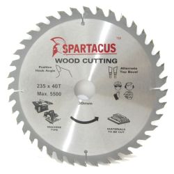 Spartacus 235 x 40T x 30mm Wood Cutting Circular Saw Blade