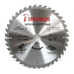 Spartacus 254 x 40T x 30mm Wood Cutting Circular Saw Blade