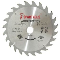 Spartacus 210 x 24T x 30mm Wood Cutting Circular Saw Blade