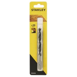 Stanley STA52036 Drill Bit, Bradpoint 10mm Flute Length: 90 Overall Length: 133