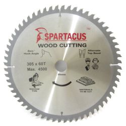 Spartacus 305 x 60T x 30mm Wood Cutting Circular Saw Blade