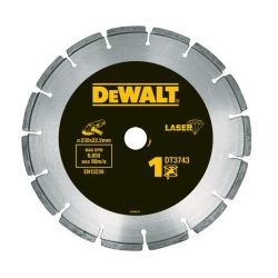 DeWalt DT3743 230mm Building Mats/Concrete Laser-Welded Diamond Cutting Disc