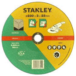 Stanley STA32090 Flat Con & Stone Cut B/Disc 230x22x3.2