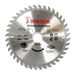 Spartacus 184 x 40T x 30mm Wood Cutting Circular Saw Blade