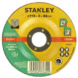 Stanley STA32075 Stone Cutting Angle Grinder Disc 115mm x 22mm x 6mm