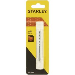 Stanley STA53080 Drill Bit, Std Masonry 4mm Flute Length: 38 Overall Length: 75