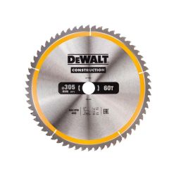 DEWALT DT1960 TCT Construction Circular Saw Blade 305mm x 30mm 60T