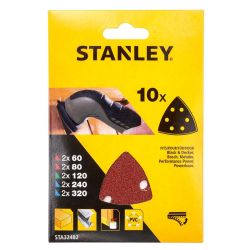 Stanley STA32482 SHEET, DETAIL B&D, ASSORTED 10 PK 60,80,120,240&320g