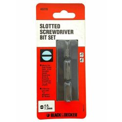 Black & Decker A5279 Slotted Screwdriver Bit Set 7.2mm 