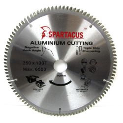 Spartacus 250 x 100T x 30mm Aluminium Cutting Circular Saw Blade