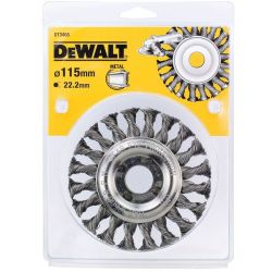 Dewalt DT3466 115mm x 22.2mm Twisted Knot Wire Wheel Brush