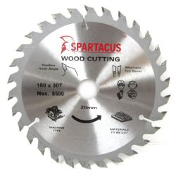 Spartacus 160 x 30T x 20mm Wood Cutting Circular Saw Blade