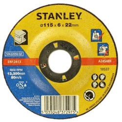 Stanley STA32050 Metal Cutting Angle Grinder Disc 115mm x 22mm x 6mm
