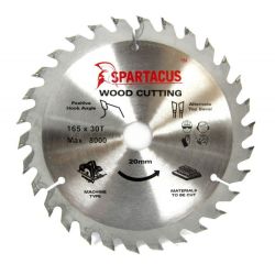 Spartacus 165 x 30T x 20mm Wood Cutting Circular Saw Blade