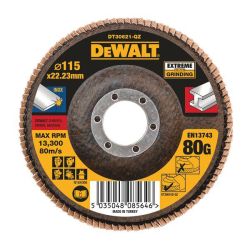 Dewalt DT30621 115mm x 22.2mm x 80 Grit Extreme Flap Disc
