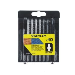 Stanley STA28040 Jigsaw Blade,10 Pce,T shank: Wood Cutting